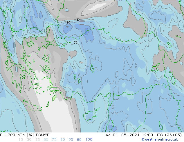 RV 700 hPa ECMWF wo 01.05.2024 12 UTC