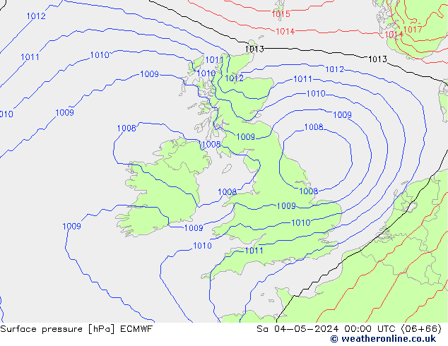 Yer basıncı ECMWF Cts 04.05.2024 00 UTC