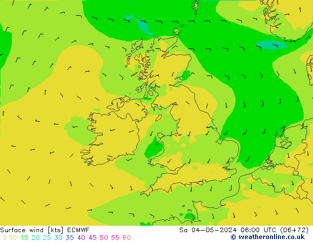 Bodenwind ECMWF Sa 04.05.2024 06 UTC