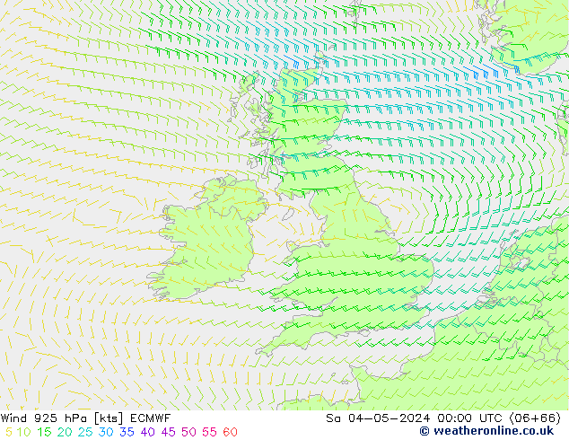 Vento 925 hPa ECMWF Sáb 04.05.2024 00 UTC