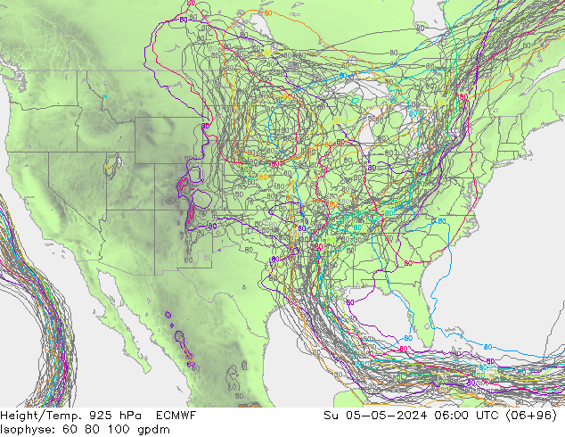 Height/Temp. 925 hPa ECMWF  05.05.2024 06 UTC