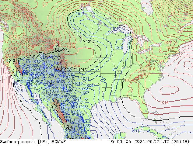 Bodendruck ECMWF Fr 03.05.2024 06 UTC