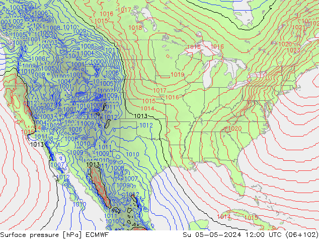 pression de l'air ECMWF dim 05.05.2024 12 UTC