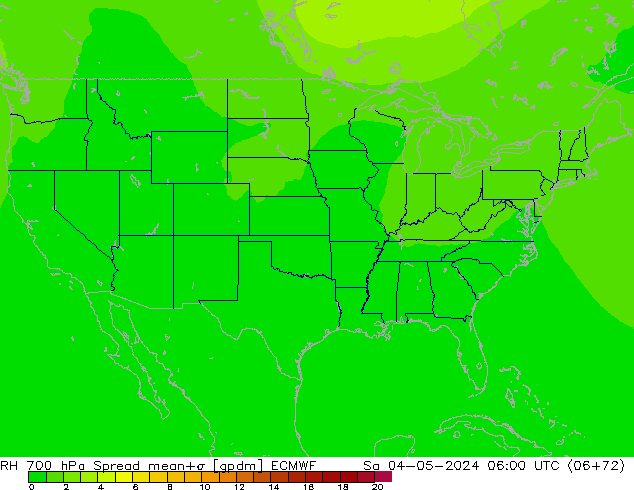 700 hPa Nispi Nem Spread ECMWF Cts 04.05.2024 06 UTC