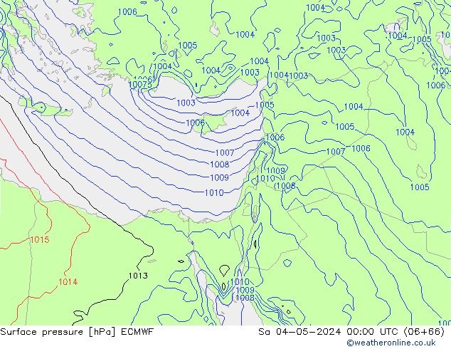 ciśnienie ECMWF so. 04.05.2024 00 UTC