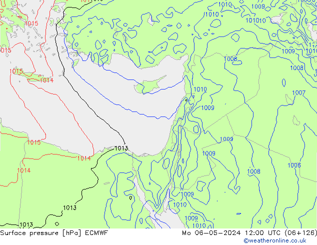 Pressione al suolo ECMWF lun 06.05.2024 12 UTC