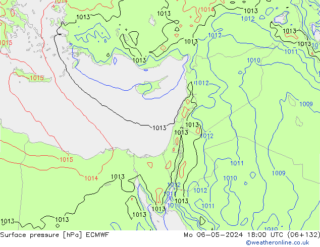 Surface pressure ECMWF Mo 06.05.2024 18 UTC