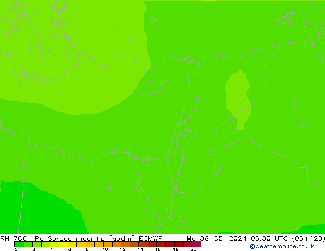 RH 700 hPa Spread ECMWF Mo 06.05.2024 06 UTC