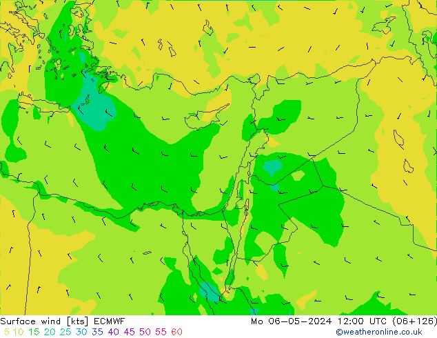 Viento 10 m ECMWF lun 06.05.2024 12 UTC