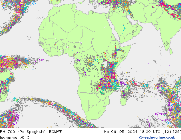 700 hPa Nispi Nem Spaghetti ECMWF Pzt 06.05.2024 18 UTC