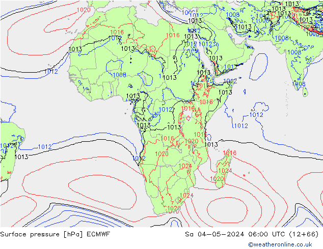 Luchtdruk (Grond) ECMWF za 04.05.2024 06 UTC