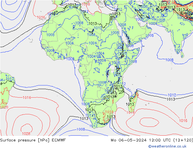 Surface pressure ECMWF Mo 06.05.2024 12 UTC