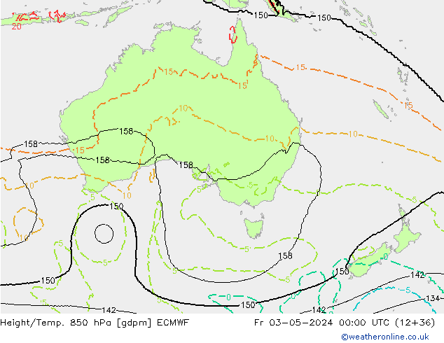 Height/Temp. 850 hPa ECMWF Fr 03.05.2024 00 UTC