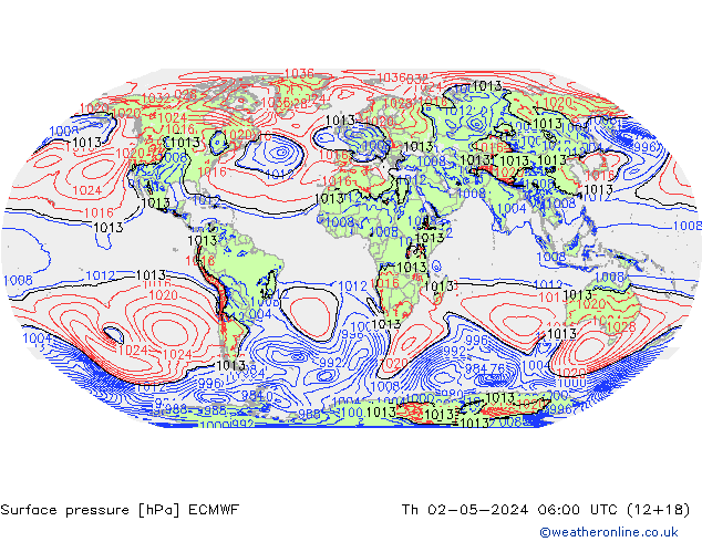 Yer basıncı ECMWF Per 02.05.2024 06 UTC