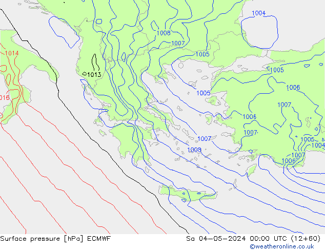 pressão do solo ECMWF Sáb 04.05.2024 00 UTC