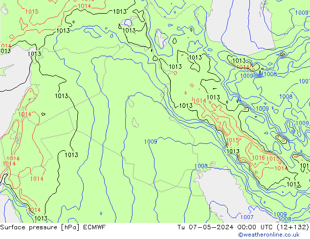 Pressione al suolo ECMWF mar 07.05.2024 00 UTC