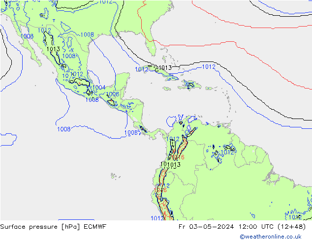 pression de l'air ECMWF ven 03.05.2024 12 UTC