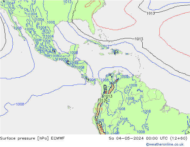 ciśnienie ECMWF so. 04.05.2024 00 UTC