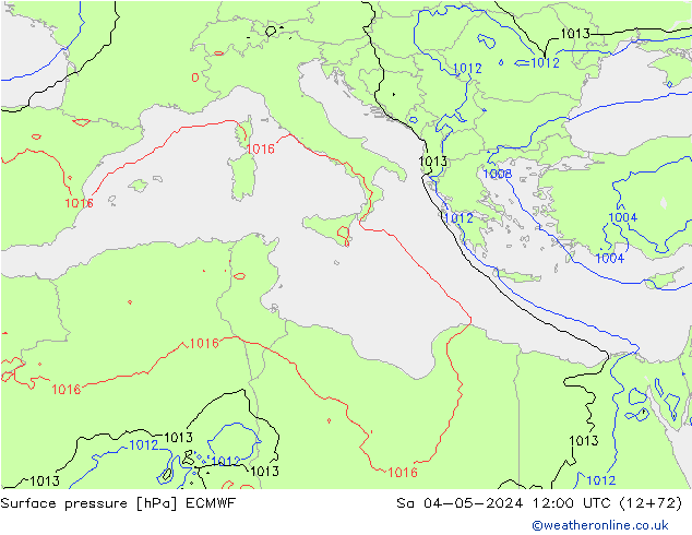 pression de l'air ECMWF sam 04.05.2024 12 UTC