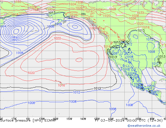 Surface pressure ECMWF Fr 03.05.2024 00 UTC