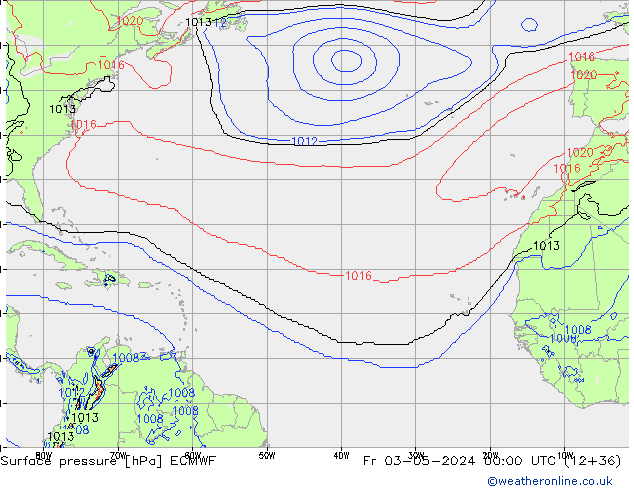 Surface pressure ECMWF Fr 03.05.2024 00 UTC