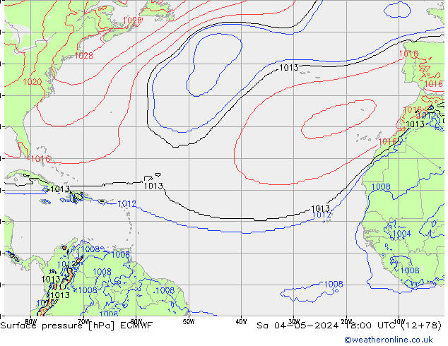 Bodendruck ECMWF Sa 04.05.2024 18 UTC