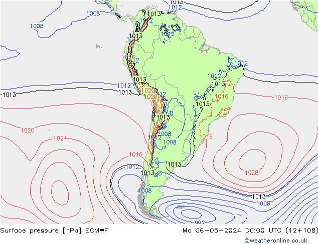 pression de l'air ECMWF lun 06.05.2024 00 UTC