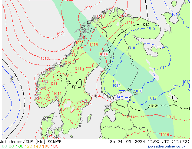 Jet Akımları/SLP ECMWF Cts 04.05.2024 12 UTC