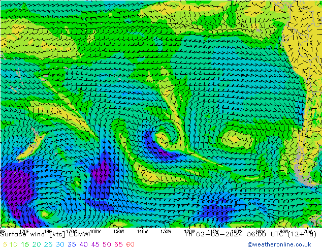 Surface wind ECMWF Th 02.05.2024 06 UTC