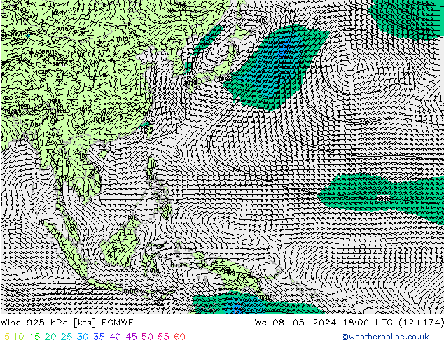 Wind 925 hPa ECMWF We 08.05.2024 18 UTC