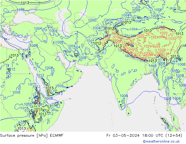 pression de l'air ECMWF ven 03.05.2024 18 UTC