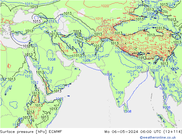 Luchtdruk (Grond) ECMWF ma 06.05.2024 06 UTC