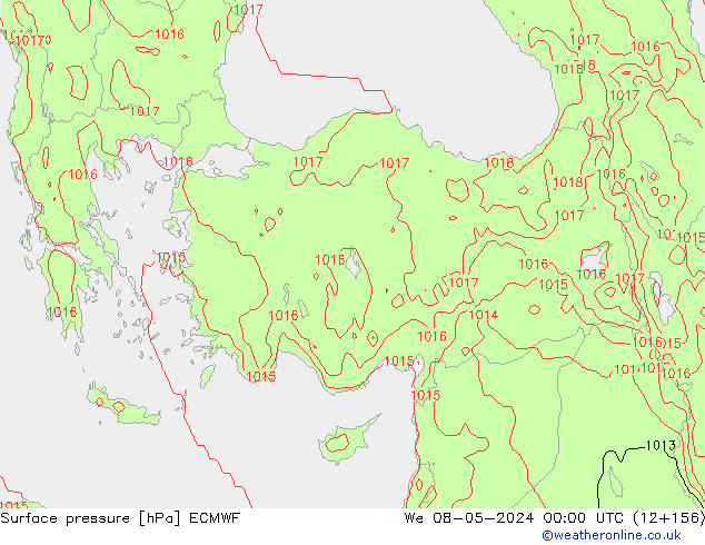 Yer basıncı ECMWF Çar 08.05.2024 00 UTC