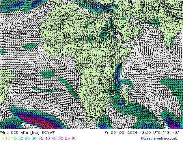 Wind 925 hPa ECMWF vr 03.05.2024 18 UTC