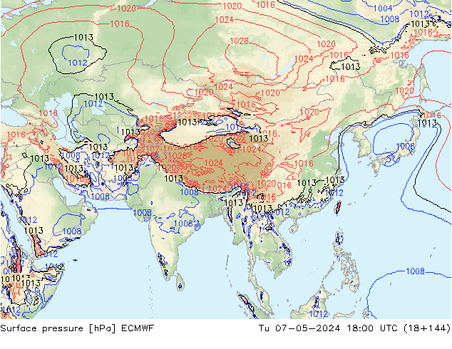 pression de l'air ECMWF mar 07.05.2024 18 UTC