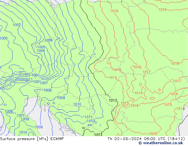 Yer basıncı ECMWF Per 02.05.2024 06 UTC