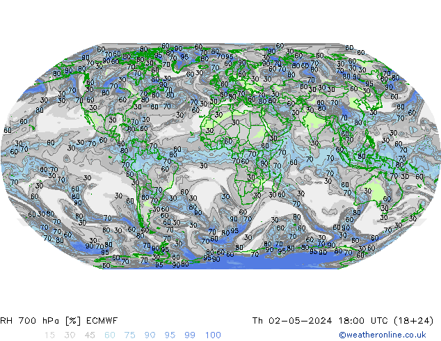 RH 700 hPa ECMWF Do 02.05.2024 18 UTC