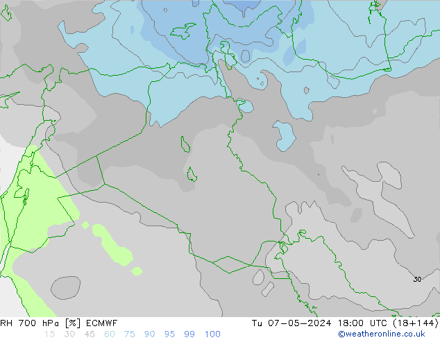 RV 700 hPa ECMWF di 07.05.2024 18 UTC