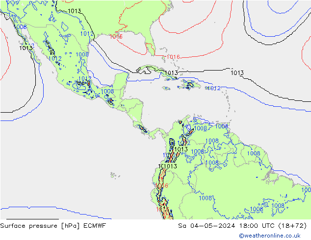 Surface pressure ECMWF Sa 04.05.2024 18 UTC