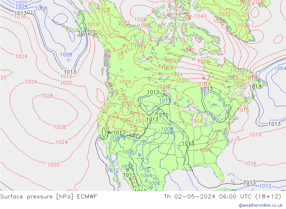 Bodendruck ECMWF Do 02.05.2024 06 UTC