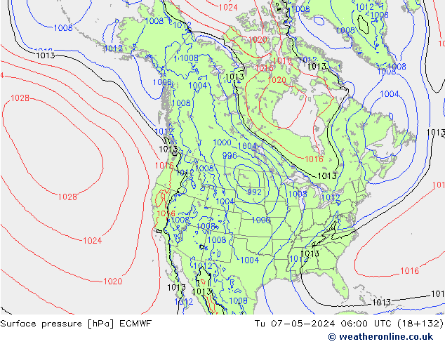 Presión superficial ECMWF mar 07.05.2024 06 UTC