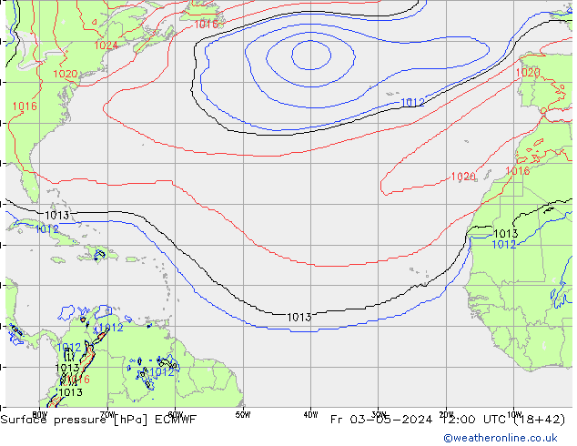 Surface pressure ECMWF Fr 03.05.2024 12 UTC