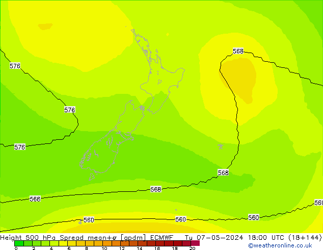 Height 500 hPa Spread ECMWF Ter 07.05.2024 18 UTC