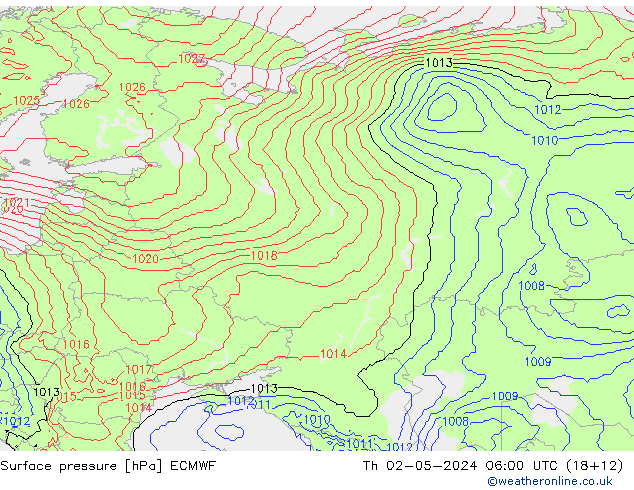 pression de l'air ECMWF jeu 02.05.2024 06 UTC