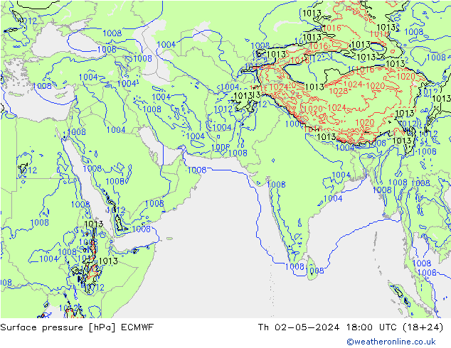 Yer basıncı ECMWF Per 02.05.2024 18 UTC