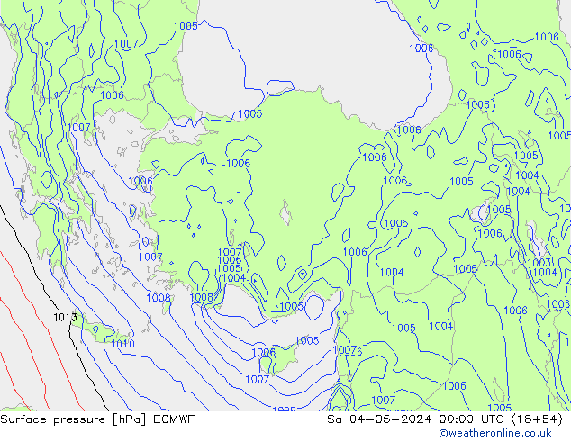 Yer basıncı ECMWF Cts 04.05.2024 00 UTC