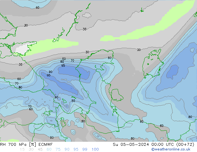 700 hPa Nispi Nem ECMWF Paz 05.05.2024 00 UTC