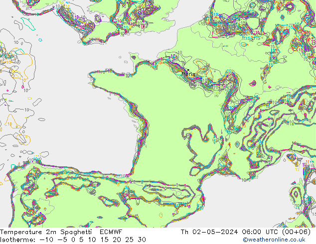 Temperaturkarte Spaghetti ECMWF Do 02.05.2024 06 UTC