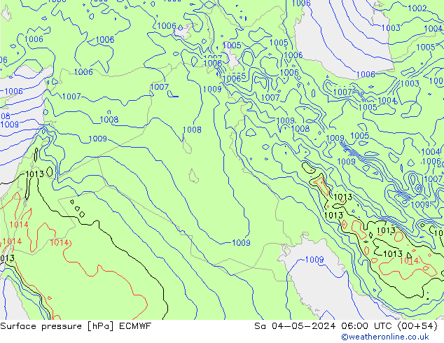 Yer basıncı ECMWF Cts 04.05.2024 06 UTC