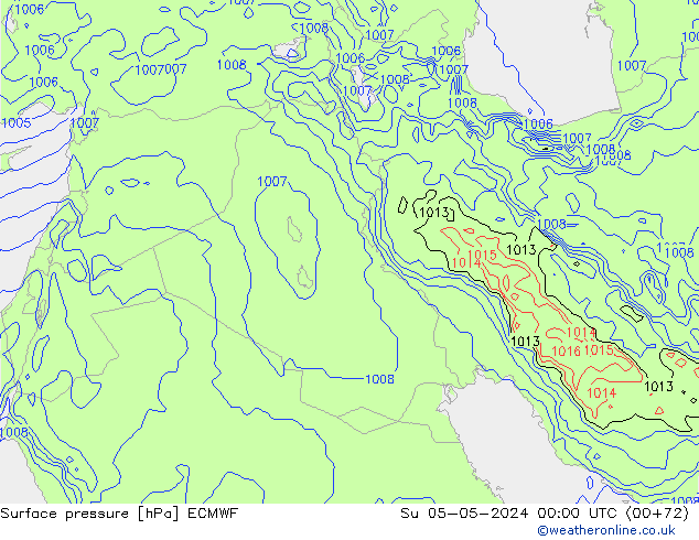 Yer basıncı ECMWF Paz 05.05.2024 00 UTC